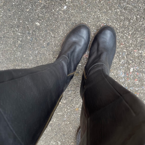 J shoes leather knee high wedge boots size 8.5 - Picture 9 of 12